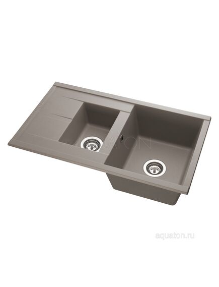 Купить Мойка для кухни из литого мрамора AQUATON Делия 87 серый шёлк 1A716232DE250 (1a716232de250) по цене 14719 руб., в Санкт-Петебруге в интернет магазине 100-Систем, а также дургие товары AQUATON из раздела Накладные мойки и Кухонные мойки