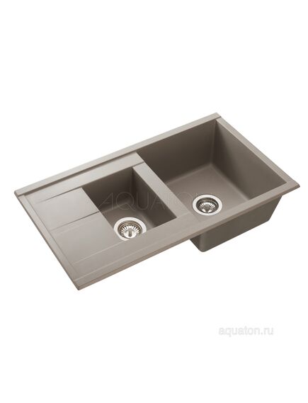 Купить Мойка для кухни из литого мрамора AQUATON Делия 87 серый шёлк 1A716232DE250 (1a716232de250) по цене 14719 руб., в Санкт-Петебруге в интернет магазине 100-Систем, а также дургие товары AQUATON из раздела Накладные мойки и Кухонные мойки