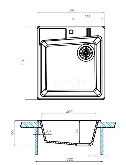 Купить Мойка для кухни из литого мрамора AQUATON Парма квадратная кофе 1A713032PM280 (1a713032pm280) по цене 9156.7 руб., в Санкт-Петебруге в интернет магазине 100-Систем, а также дургие товары AQUATON из раздела Накладные мойки и Кухонные мойки