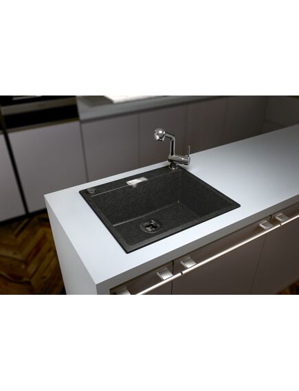 Купить Кухонная каменная мойка TOLERO Loft TL-580 белая (473554) по цене 11900 руб., в Санкт-Петебруге в интернет магазине 100-Систем, а также дургие товары TOLERO из раздела Накладные мойки и Кухонные мойки