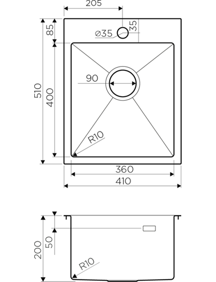Купить Кухонная мойка Omoikiri Akisame 41 IN Нержавеющая сталь 4973056 (4973056) по цене 36488 руб., в Санкт-Петебруге в интернет магазине 100-Систем, а также дургие товары Omoikiri из раздела Накладные мойки и Кухонные мойки