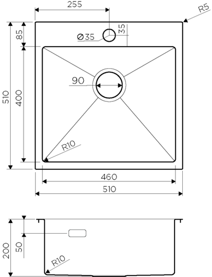 Купить Кухонная мойка Omoikiri Akisame 51-GM (4973440) по цене 48088 руб., в Санкт-Петебруге в интернет магазине 100-Систем, а также дургие товары Omoikiri из раздела Накладные мойки и Кухонные мойки
