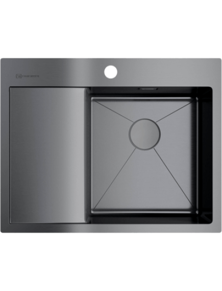Купить Кухонная мойка Omoikiri Akisame 65-GM-R (4973098) по цене 65888 руб., в Санкт-Петебруге в интернет магазине 100-Систем, а также дургие товары Omoikiri из раздела Накладные мойки и Кухонные мойки