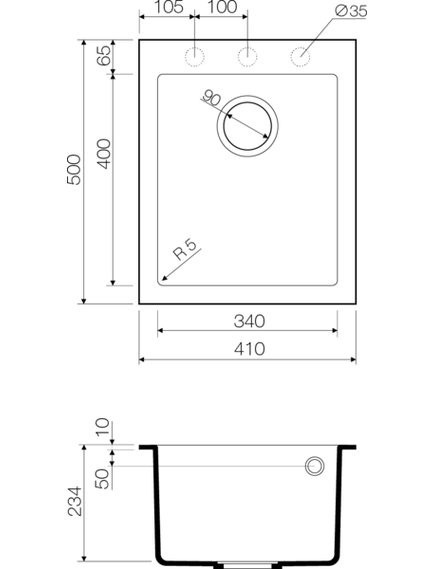 Купить Кухонная мойка Omoikiri Bosen 41-WH (4993144) по цене 28188 руб., в Санкт-Петебруге в интернет магазине 100-Систем, а также дургие товары Omoikiri из раздела Накладные мойки и Кухонные мойки
