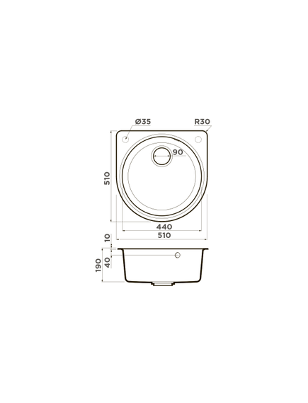 Купить Кухонная мойка Omoikiri Akegata-51-BL (4993758) по цене 17288 руб., в Санкт-Петебруге в интернет магазине 100-Систем, а также дургие товары Omoikiri из раздела Накладные мойки и Кухонные мойки