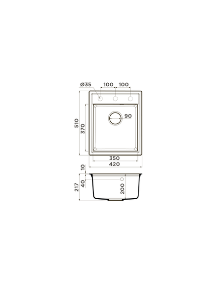 Купить Кухонная мойка Omoikiri Daisen-42-BL (4993606) по цене 15888 руб., в Санкт-Петебруге в интернет магазине 100-Систем, а также дургие товары Omoikiri из раздела Накладные мойки и Кухонные мойки