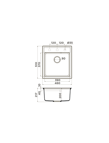 Купить Кухонная мойка Omoikiri Daisen-46-BL (4993614) по цене 16688 руб., в Санкт-Петебруге в интернет магазине 100-Систем, а также дургие товары Omoikiri из раздела Накладные мойки и Кухонные мойки