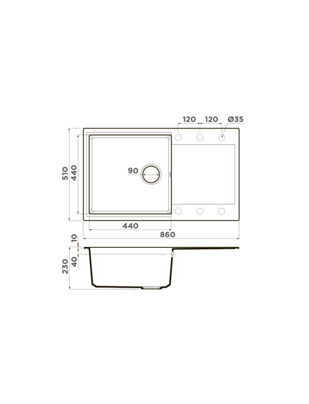 Купить Кухонная мойка Omoikiri Daisen-86-BL (4993700) по цене 26588 руб., в Санкт-Петебруге в интернет магазине 100-Систем, а также дургие товары Omoikiri из раздела Накладные мойки и Кухонные мойки