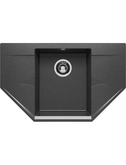 Купить Кухонная каменная мойка Polygran RIFF-800 черная (679078) по цене 9700 руб., в Санкт-Петебруге в интернет магазине 100-Систем, а также дургие товары POLYGRAN из раздела Накладные мойки и Кухонные мойки
