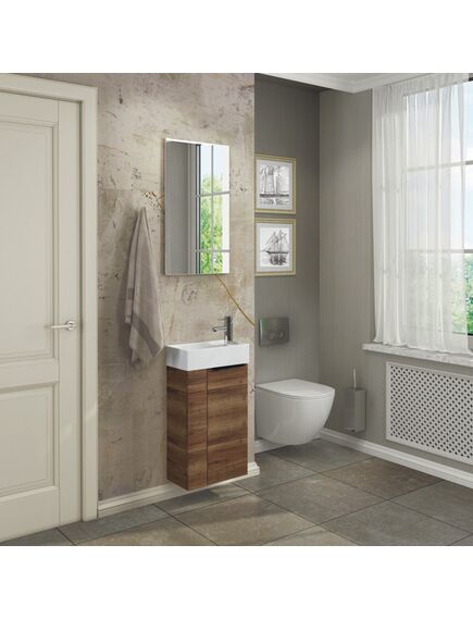 Купить COMFORTY. Зеркало "Асти-40" дуб темно-коричневый (00-00001222) по цене 4510 руб., в Санкт-Петебруге в интернет магазине 100-Систем, а также дургие товары COMFORTY из раздела Зеркала и Мебель для ванной комнаты
