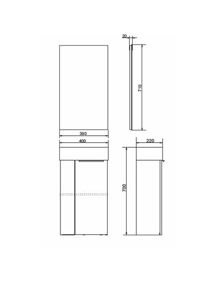 Купить COMFORTY. Зеркало "Асти-40" дуб темно-коричневый (00-00001222) по цене 4510 руб., в Санкт-Петебруге в интернет магазине 100-Систем, а также дургие товары COMFORTY из раздела Зеркала и Мебель для ванной комнаты
