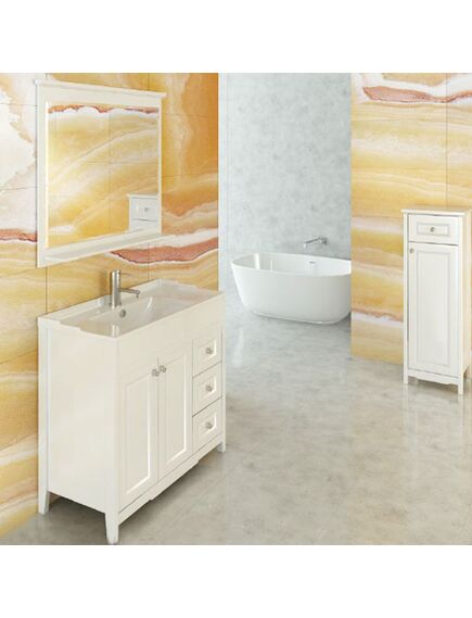 Купить Comforty. Зеркало "Тбилиси-90" белый глянец (00003132632cf) по цене 13310 руб., в Санкт-Петебруге в интернет магазине 100-Систем, а также дургие товары COMFORTY из раздела Зеркала и Мебель для ванной комнаты