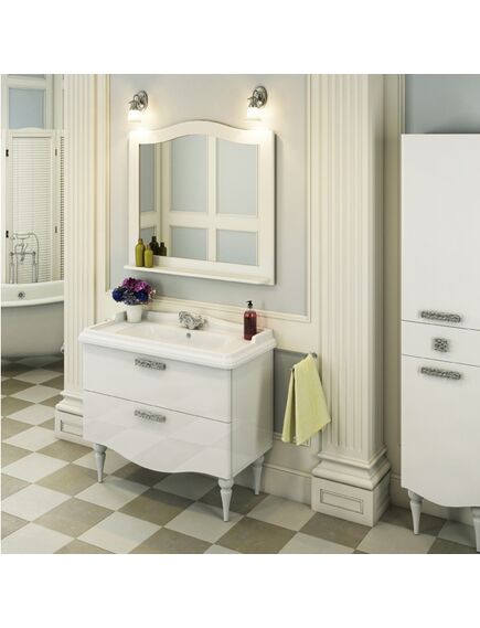 Купить COMFORTY. Зеркало "Монако-100" белый глянец (00004136986) по цене 14740 руб., в Санкт-Петебруге в интернет магазине 100-Систем, а также дургие товары COMFORTY из раздела Зеркала и Мебель для ванной комнаты