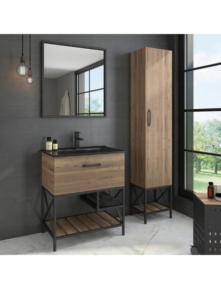 Купить Comforty. Зеркало "Бредфорд-75" черный (00004149062cf) по цене 13200 руб., в Санкт-Петебруге в интернет магазине 100-Систем, а также дургие товары COMFORTY из раздела Зеркала и Мебель для ванной комнаты