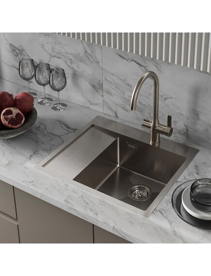 Купить Мойка, нерж. сталь, сатин, чаша справа, 590*510, Haze, IDDIS, HAZ59SRi77 (haz59sri77) по цене 34190 руб., в Санкт-Петебруге в интернет магазине 100-Систем, а также дургие товары IDDIS из раздела Накладные мойки и Кухонные мойки