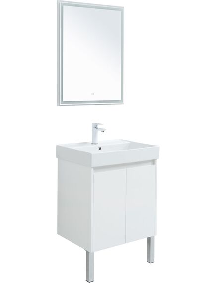 Купить Мебель для ванной Aquanet Nova Lite 60 белый глянец (2 дверцы) (302532) по цене 42598 руб., в Санкт-Петебруге в интернет магазине 100-Систем, а также дургие товары AQUANET из раздела Готовые решения для ванной комнаты и Мебель для ванной комнаты