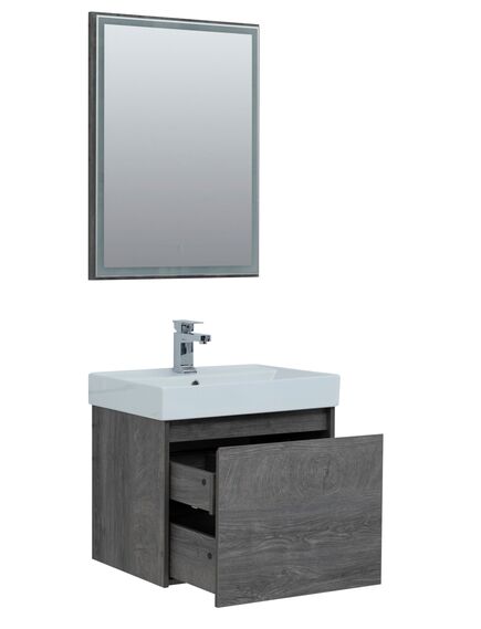 Купить Мебель для ванной Aquanet Nova Lite 60 дуб рошелье (1 ящик) (242923) по цене 45614 руб., в Санкт-Петебруге в интернет магазине 100-Систем, а также дургие товары AQUANET из раздела Готовые решения для ванной комнаты и Мебель для ванной комнаты
