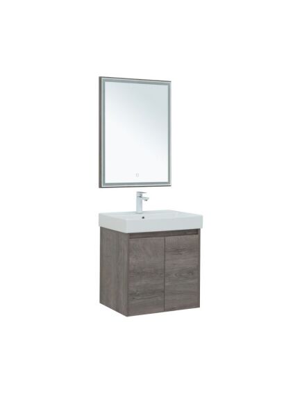 Купить Мебель для ванной Aquanet Nova Lite 60 дуб рошелье (2 дверцы) (00302533) по цене 38631 руб., в Санкт-Петебруге в интернет магазине 100-Систем, а также дургие товары AQUANET из раздела Готовые решения для ванной комнаты и Мебель для ванной комнаты