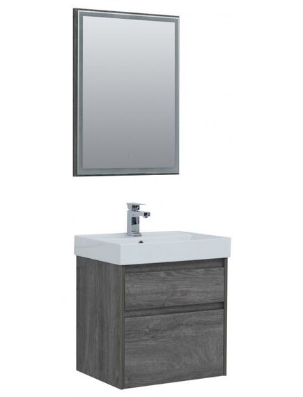 Купить Мебель для ванной Aquanet Nova Lite 60 дуб рошелье (2 ящика) (242920) по цене 47773 руб., в Санкт-Петебруге в интернет магазине 100-Систем, а также дургие товары AQUANET из раздела Готовые решения для ванной комнаты и Мебель для ванной комнаты