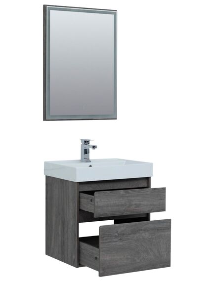 Купить Мебель для ванной Aquanet Nova Lite 60 дуб рошелье (2 ящика) (242920) по цене 47773 руб., в Санкт-Петебруге в интернет магазине 100-Систем, а также дургие товары AQUANET из раздела Готовые решения для ванной комнаты и Мебель для ванной комнаты