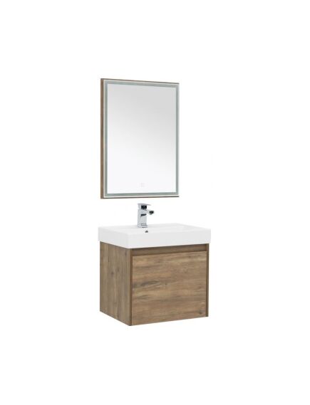 Купить Мебель для ванной Aquanet Nova Lite 60 дуб рустикальный (1 ящик) (254215) по цене 46838 руб., в Санкт-Петебруге в интернет магазине 100-Систем, а также дургие товары AQUANET из раздела Готовые решения для ванной комнаты и Мебель для ванной комнаты