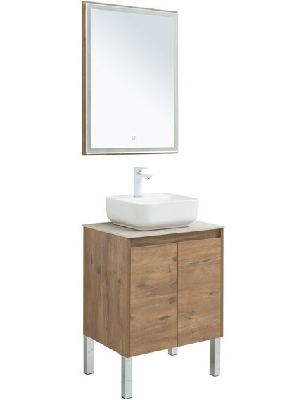 Купить Мебель для ванной Aquanet Nova Lite 60 дуб рустикальный (2 дверцы) (00302534) по цене 38631 руб., в Санкт-Петебруге в интернет магазине 100-Систем, а также дургие товары AQUANET из раздела Готовые решения для ванной комнаты и Мебель для ванной комнаты