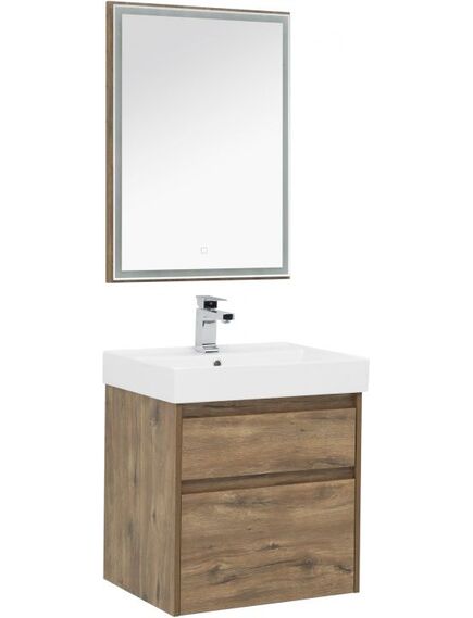 Купить Мебель для ванной Aquanet Nova Lite 60 дуб рустикальный (2 ящика) (254216) по цене 47773 руб., в Санкт-Петебруге в интернет магазине 100-Систем, а также дургие товары AQUANET из раздела Готовые решения для ванной комнаты и Мебель для ванной комнаты