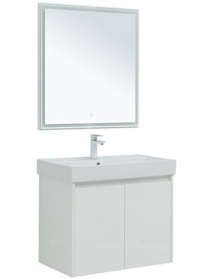 Купить Мебель для ванной Aquanet Nova Lite 75 белый глянец (2 дверцы) (00302535) по цене 47345 руб., в Санкт-Петебруге в интернет магазине 100-Систем, а также дургие товары AQUANET из раздела Готовые решения для ванной комнаты и Мебель для ванной комнаты