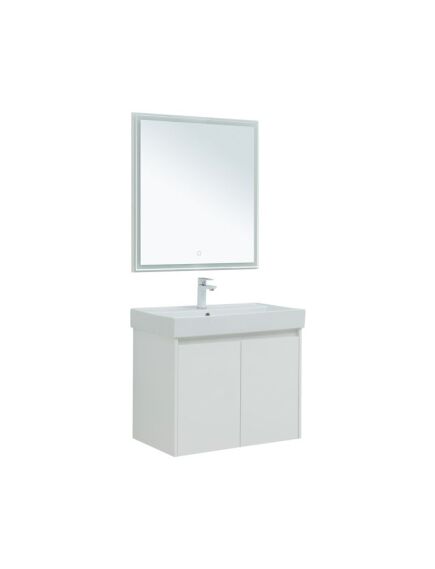 Купить Мебель для ванной Aquanet Nova Lite 75 белый глянец (2 дверцы) (00302535) по цене 47345 руб., в Санкт-Петебруге в интернет магазине 100-Систем, а также дургие товары AQUANET из раздела Готовые решения для ванной комнаты и Мебель для ванной комнаты