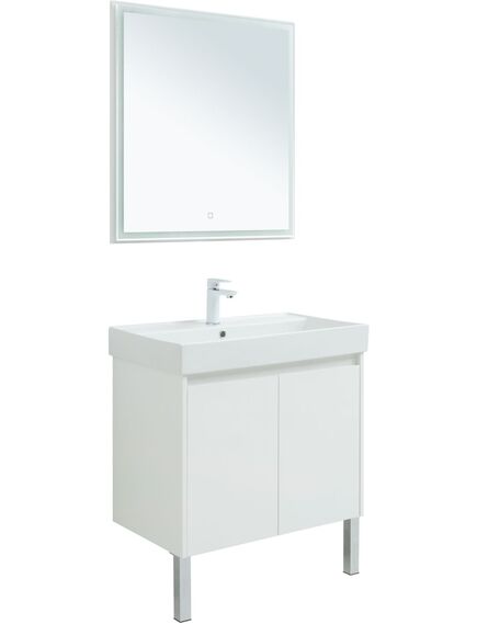 Купить Мебель для ванной Aquanet Nova Lite 75 белый глянец (2 дверцы) (00302535) по цене 47345 руб., в Санкт-Петебруге в интернет магазине 100-Систем, а также дургие товары AQUANET из раздела Готовые решения для ванной комнаты и Мебель для ванной комнаты