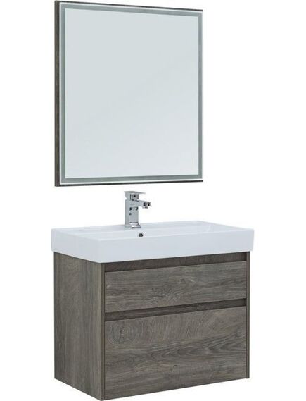 Купить Мебель для ванной Aquanet Nova Lite 75 дуб рошелье (2 ящика) (242904) по цене 57102 руб., в Санкт-Петебруге в интернет магазине 100-Систем, а также дургие товары AQUANET из раздела Готовые решения для ванной комнаты и Мебель для ванной комнаты