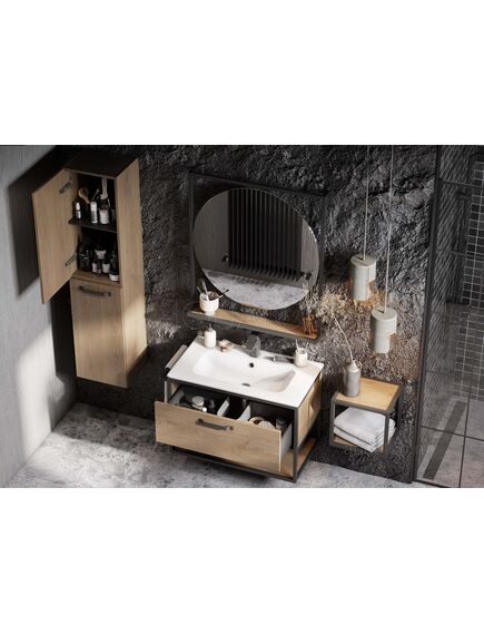 Купить Зеркало AQUATON Лофт Фабрик 80 дуб кантри (1a242602ltdy0) по цене 12656.5 руб., в Санкт-Петебруге в интернет магазине 100-Систем, а также дургие товары AQUATON из раздела Зеркала и Мебель для ванной комнаты