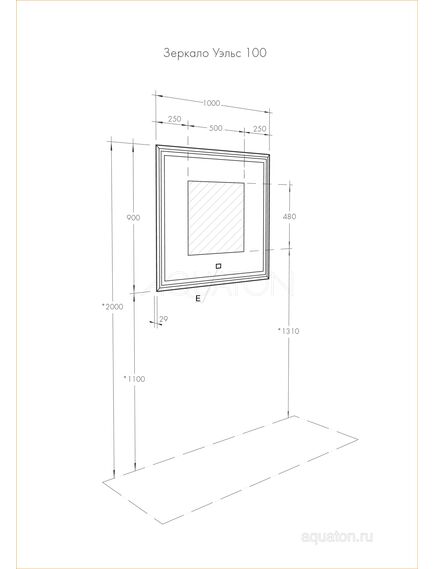 Купить Зеркало AQUATON Уэльс 100 1A208002WA010 (1a208002wa010) по цене 30580.7 руб., в Санкт-Петебруге в интернет магазине 100-Систем, а также дургие товары AQUATON из раздела Зеркала и Мебель для ванной комнаты