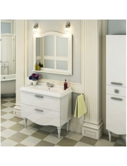 Купить Comforty. Зеркало "Монако-100" белый глянец (00004136986cf) по цене 14740 руб., в Санкт-Петебруге в интернет магазине 100-Систем, а также дургие товары COMFORTY из раздела Зеркала и Мебель для ванной комнаты