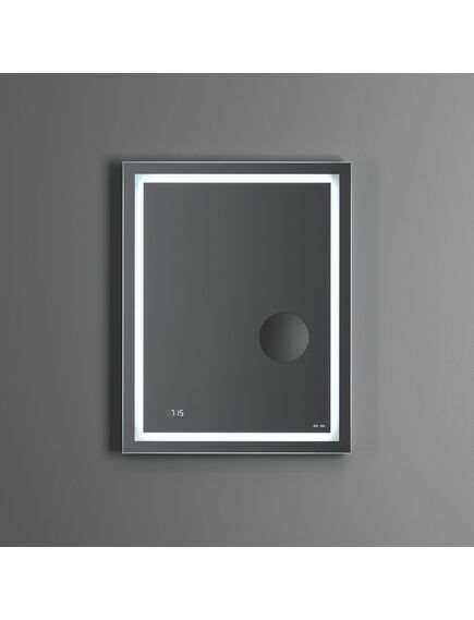 Купить M91AMOX0553WG Универсальное зеркало с контурной Led-подсветкой, часами и косметическим зеркалом, 55  (m91amox0553wg) по цене 11790 руб., в Санкт-Петебруге в интернет магазине 100-Систем, а также дургие товары AM.PM из раздела Зеркала и Мебель для ванной комнаты