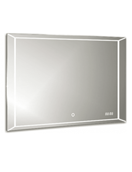 Купить Зеркало Aquanika Quadro AQQ6080RU03 с подсветкой и сенсорным выключателем, часы 80х60 см. (aqq6080ru03) по цене 10700.21 руб., в Санкт-Петебруге в интернет магазине 100-Систем, а также дургие товары  из раздела Зеркала и Мебель для ванной комнаты