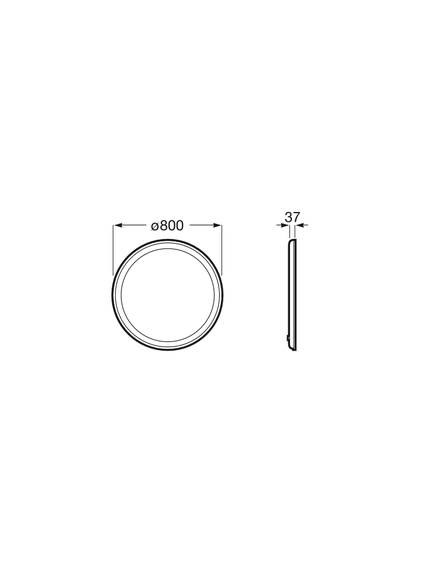 Купить Зеркало Roca Iridia 800 круглое LED, Antisteam 812337000 (812337000) по цене 56293.77 руб., в Санкт-Петебруге в интернет магазине 100-Систем, а также дургие товары ROCA из раздела Зеркала и Мебель для ванной комнаты