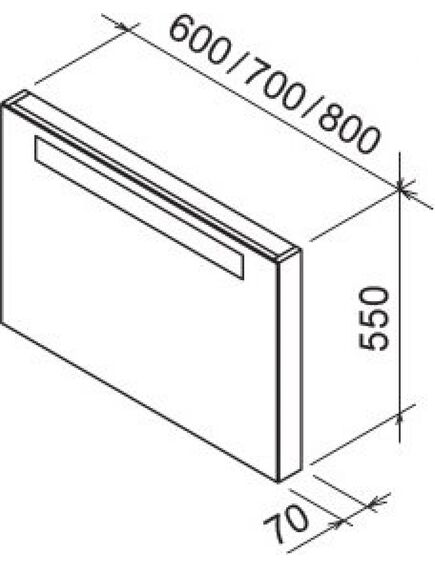 Купить Зеркало CLASSIC 700 каппучино (x000000954) по цене 26620 руб., в Санкт-Петебруге в интернет магазине 100-Систем, а также дургие товары RAVAK из раздела Зеркала и Мебель для ванной комнаты