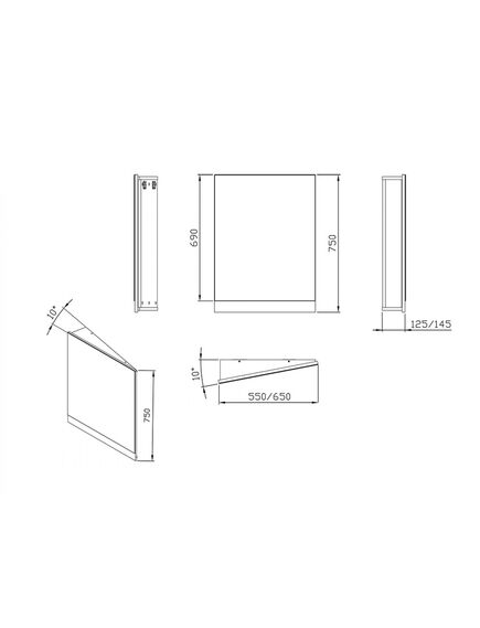 Купить Зеркало 55 см  Ravak 10° X000001072 L, темный орех (x000001072) по цене 24090 руб., в Санкт-Петебруге в интернет магазине 100-Систем, а также дургие товары RAVAK из раздела Зеркала и Мебель для ванной комнаты