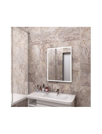 Купить Зеркало Континент Frame white  LED 700х1000 (злп437) по цене 14560 руб., в Санкт-Петебруге в интернет магазине 100-Систем, а также дургие товары Континент из раздела Зеркала и Мебель для ванной комнаты