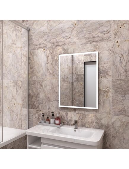 Купить Зеркало Континент Frame white  LED 600x800 (злп944) по цене 12370 руб., в Санкт-Петебруге в интернет магазине 100-Систем, а также дургие товары Континент из раздела Зеркала и Мебель для ванной комнаты