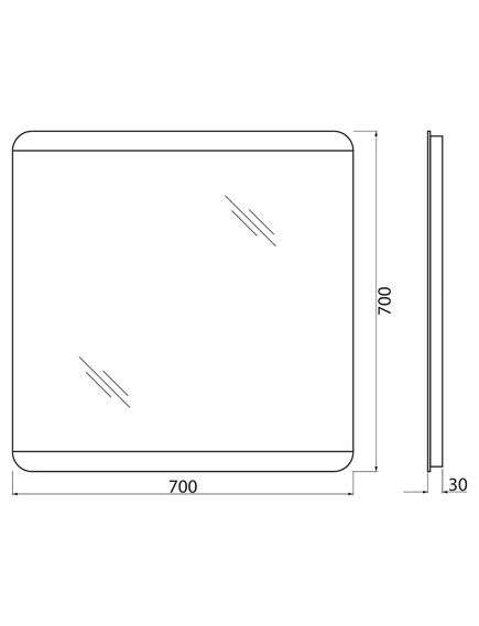 Купить Зеркало BelBagno SPC-CEZ 70 с кнопочным выключателем с подсветкой (spc-cez-700-700-led-btn) по цене 9600 руб., в Санкт-Петебруге в интернет магазине 100-Систем, а также дургие товары BelBagno из раздела Зеркала и Мебель для ванной комнаты