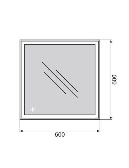 Купить Зеркало BelBagno SPC-GRT 60 с сенсорным выключателем с подсветкой (spc-grt-600-600-led-tch) по цене 9600 руб., в Санкт-Петебруге в интернет магазине 100-Систем, а также дургие товары BelBagno из раздела Зеркала и Мебель для ванной комнаты