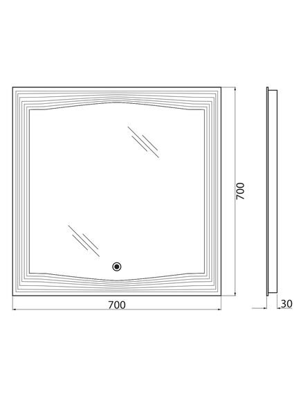 Купить Зеркало BelBagno SPC-LNS-700-700-LED-TCH (spc-lns-700-700-led-tch) по цене 9990 руб., в Санкт-Петебруге в интернет магазине 100-Систем, а также дургие товары BelBagno из раздела Зеркала и Мебель для ванной комнаты