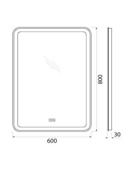 Купить Зеркало BelBagno SPC-MAR-600-800-LED-TCH-WARM (spc-mar-600-800-led-tch-warm) по цене 12500 руб., в Санкт-Петебруге в интернет магазине 100-Систем, а также дургие товары BelBagno из раздела Зеркала и Мебель для ванной комнаты
