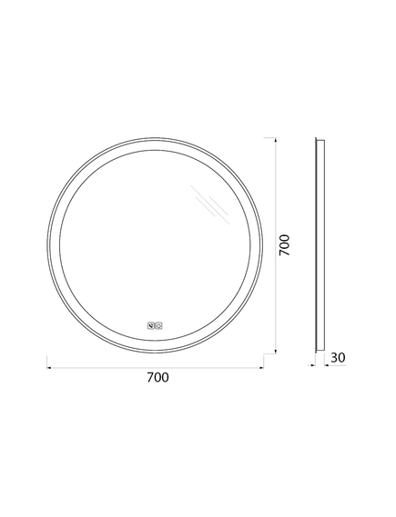 Купить Зеркало BelBagno SPC-RNG-700-LED-TCH-PHONE (spc-rng-700-led-tch-phone) по цене 18100 руб., в Санкт-Петебруге в интернет магазине 100-Систем, а также дургие товары BelBagno из раздела Зеркала и Мебель для ванной комнаты