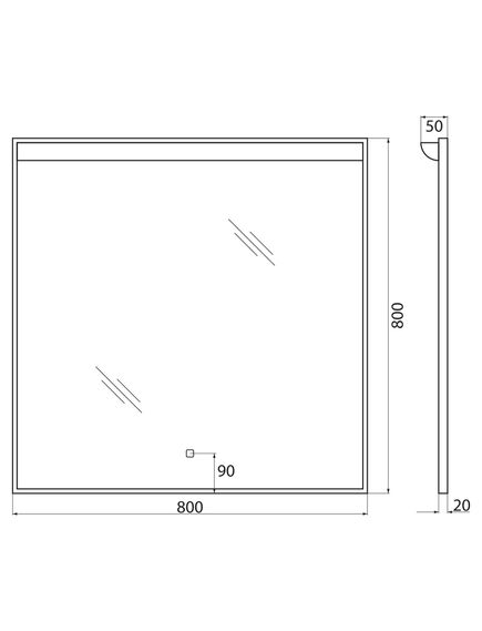 Купить Зеркало BelBagno SPC-UNO-800-800-TCH (spc-uno-800-800-tch) по цене 13990 руб., в Санкт-Петебруге в интернет магазине 100-Систем, а также дургие товары BelBagno из раздела Зеркала и Мебель для ванной комнаты