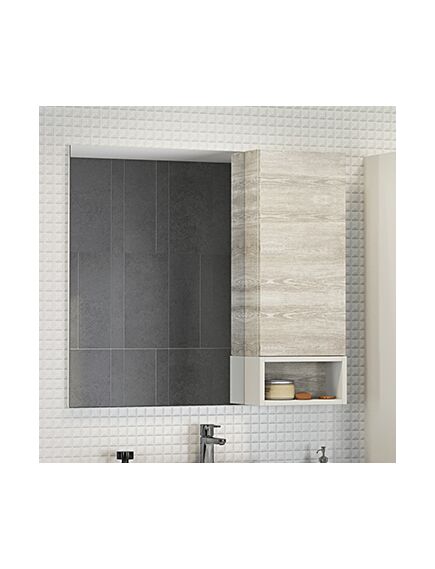Купить Comforty. Зеркало-шкаф "Прага-90" дуб белый (00004136263cf) по цене 11770 руб., в Санкт-Петебруге в интернет магазине 100-Систем, а также дургие товары COMFORTY из раздела Зеркальные шкафы для ванной и Мебель для ванной комнаты