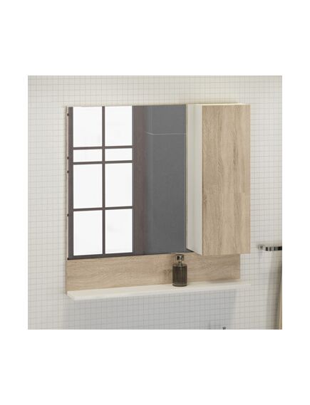Купить COMFORTY. Зеркало-шкаф "Рига-80" дуб сонома (00004139024) по цене 9790 руб., в Санкт-Петебруге в интернет магазине 100-Систем, а также дургие товары COMFORTY из раздела Зеркальные шкафы для ванной и Мебель для ванной комнаты