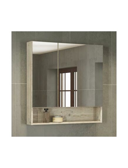Купить COMFORTY. Зеркало-шкаф "Парма-80" дуб дымчатый (00004143489) по цене 15620 руб., в Санкт-Петебруге в интернет магазине 100-Систем, а также дургие товары COMFORTY из раздела Зеркальные шкафы для ванной и Мебель для ванной комнаты